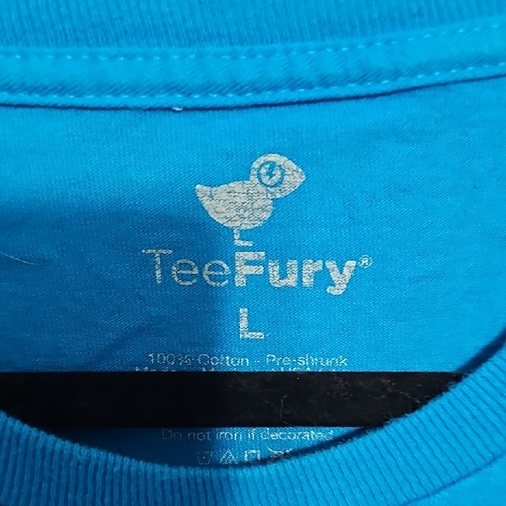 Blue L Xmen Graphic Tee with Rogue Character Print - Picture 3 of 4